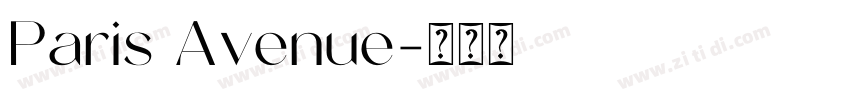 Paris Avenue字体转换